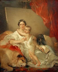 Madame Louis Gallait und ihre Tochter